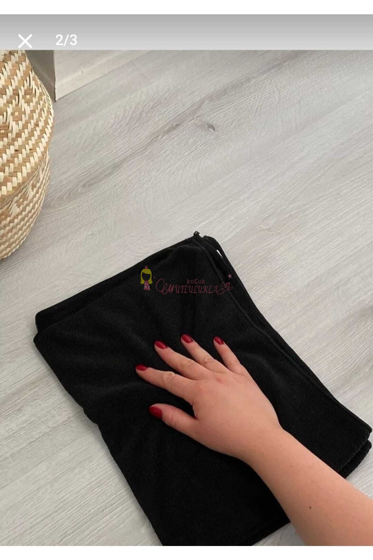 Özel Seri Büyük Boy Siyah- gri Mikrofiber Yer Fayans Parke Bezi Temizlik Bezi 50*70 Cm