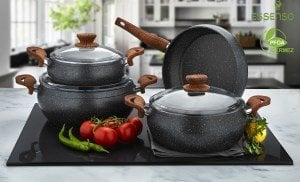 ESSE ESSENSO 7 PARÇA GRANİT TENCERE SETİ