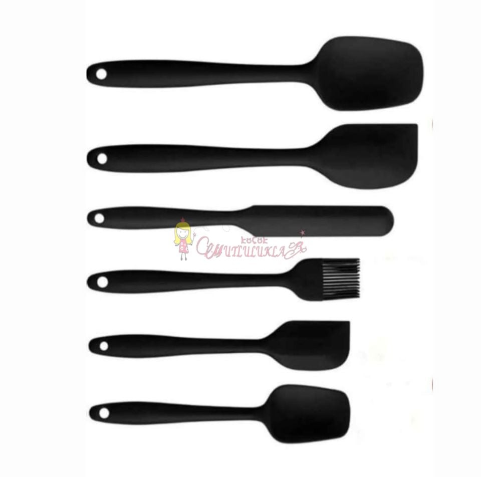 6lı Takım Yanmaz Yapışmaz Mutfak Pasta Slikon Yumurta Fırçası Kaşık Bıçak Spatula Seti