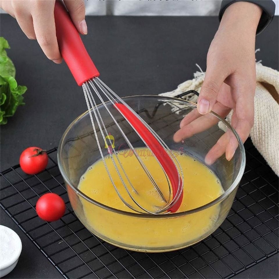 Çelik Silikon Sıyırmalı Çırpıcı 30 cm