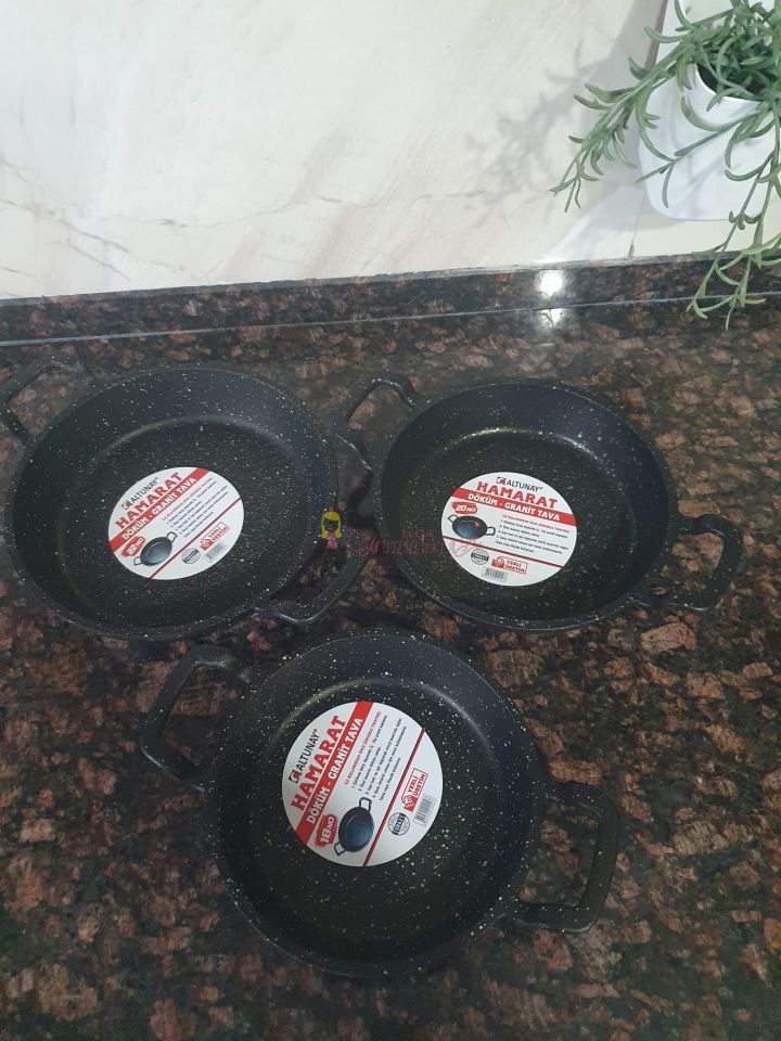 Döküm Sahan Seti 3'Lü 18-20-22 Cm Sahan