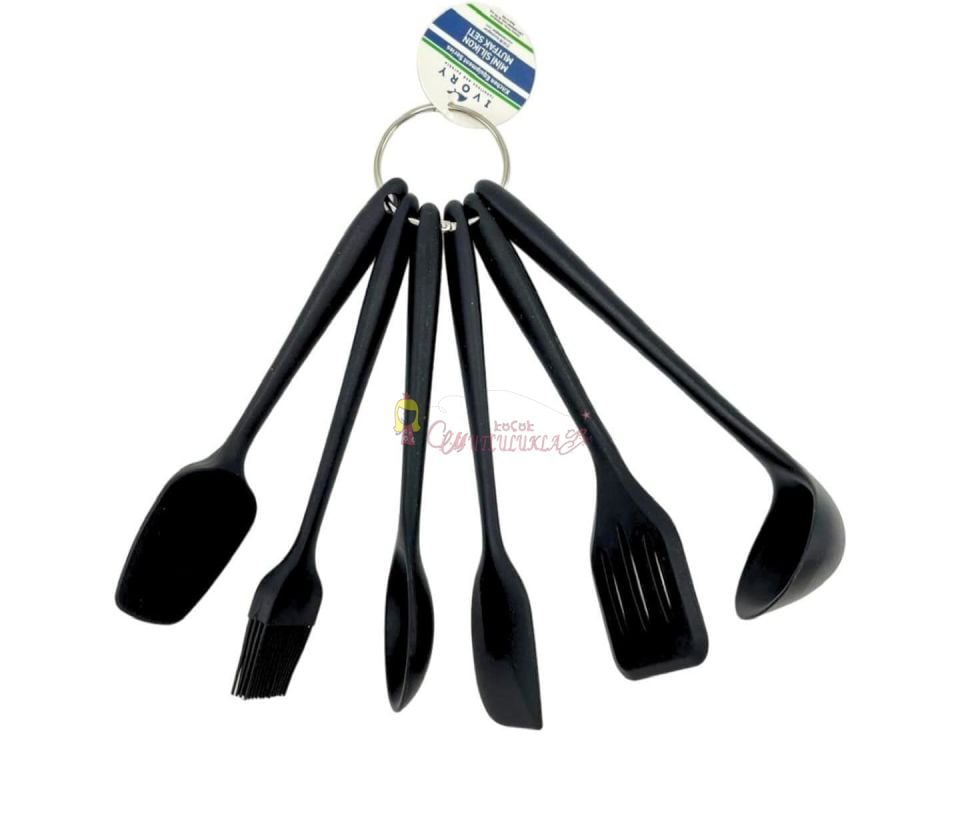 Ivory 6li silikon kepce spatula set