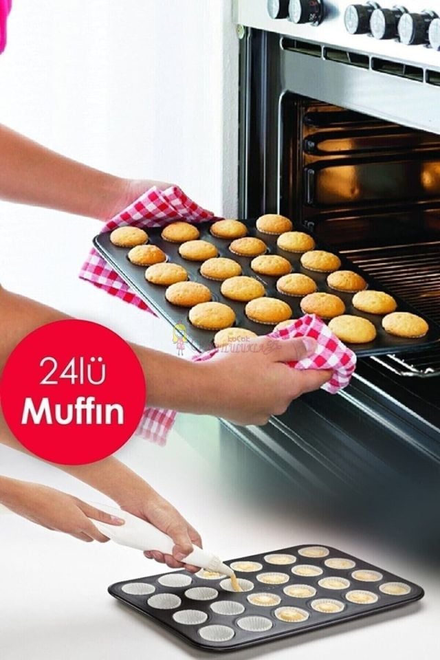 Muffin Kalıbı 24'lü Cupcake Kapsülü Fırın Mini Kek Browni Kekstra Kurabiye Kalıbı