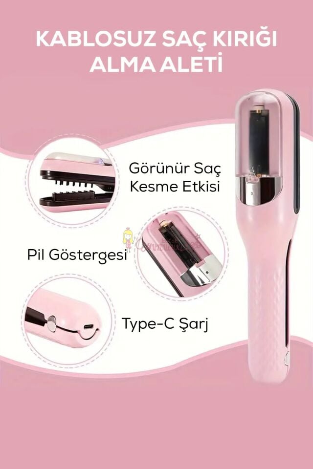 Kablosuz Saç Kırığı Alma Makinesi - Saç Kesme Aleti (Type-C Şarjlı)