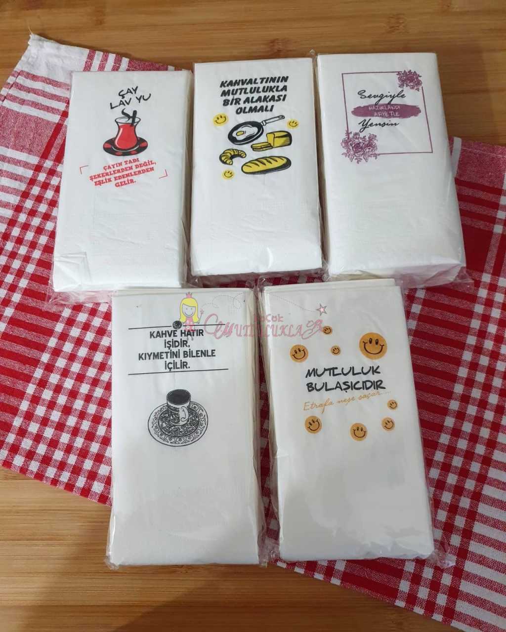 Konuşan Dekor MOTTOLU PEÇETE ( YENİ )