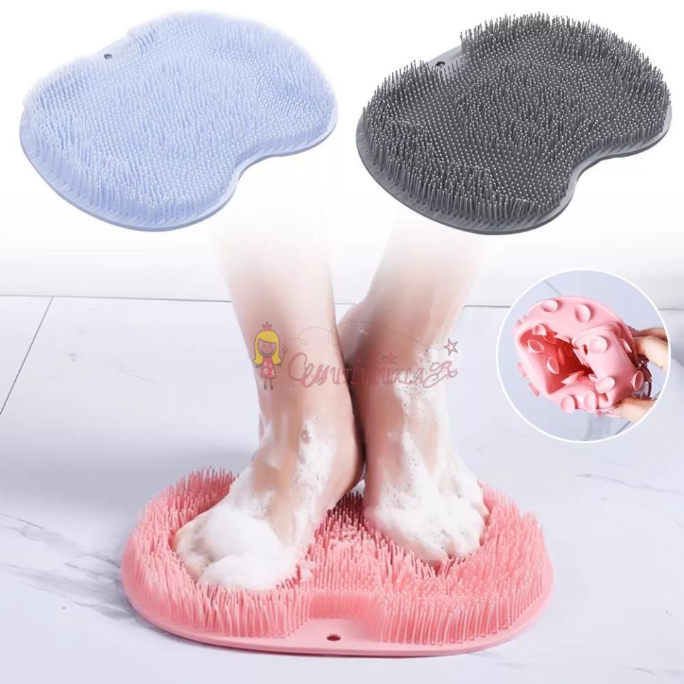Silikon Fırçalı Banyo Masaj Matı ve Ayaklar için Topuk Masaj Paspası