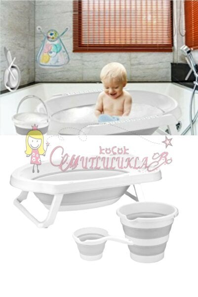 Gri Katlanır Banyo Küveti
