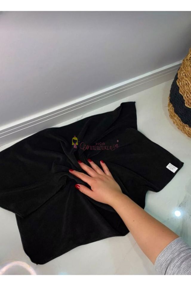 Özel Seri Büyük Boy Siyah- gri  Mikrofiber Yer Fayans Parke Bezi Temizlik Bezi 50*70 Cm
