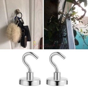 Çok Amaçlı Güçlü Neodyum Mıknatıs Manyetik Kanca Askı 2 Adet