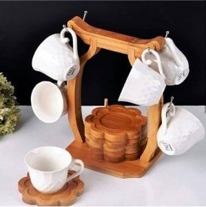 STANDLI BAMBU TÜRK KAHVE FİNCANİ